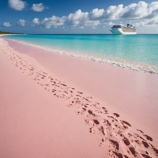 Quelles croisières permettent de découvrir les plages de sable rose aux Bahamas?